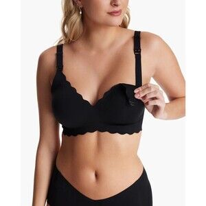 Momcozy two Nursing Bra Cream and Black ( 2 ) Color Jelly Strip MSRP $75